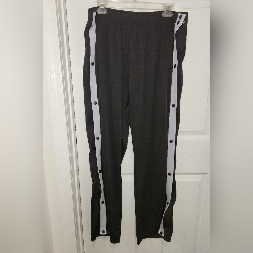 Deyeek Men's Tear Away Basketball Pants High Split Snap Button Casual Size XXL